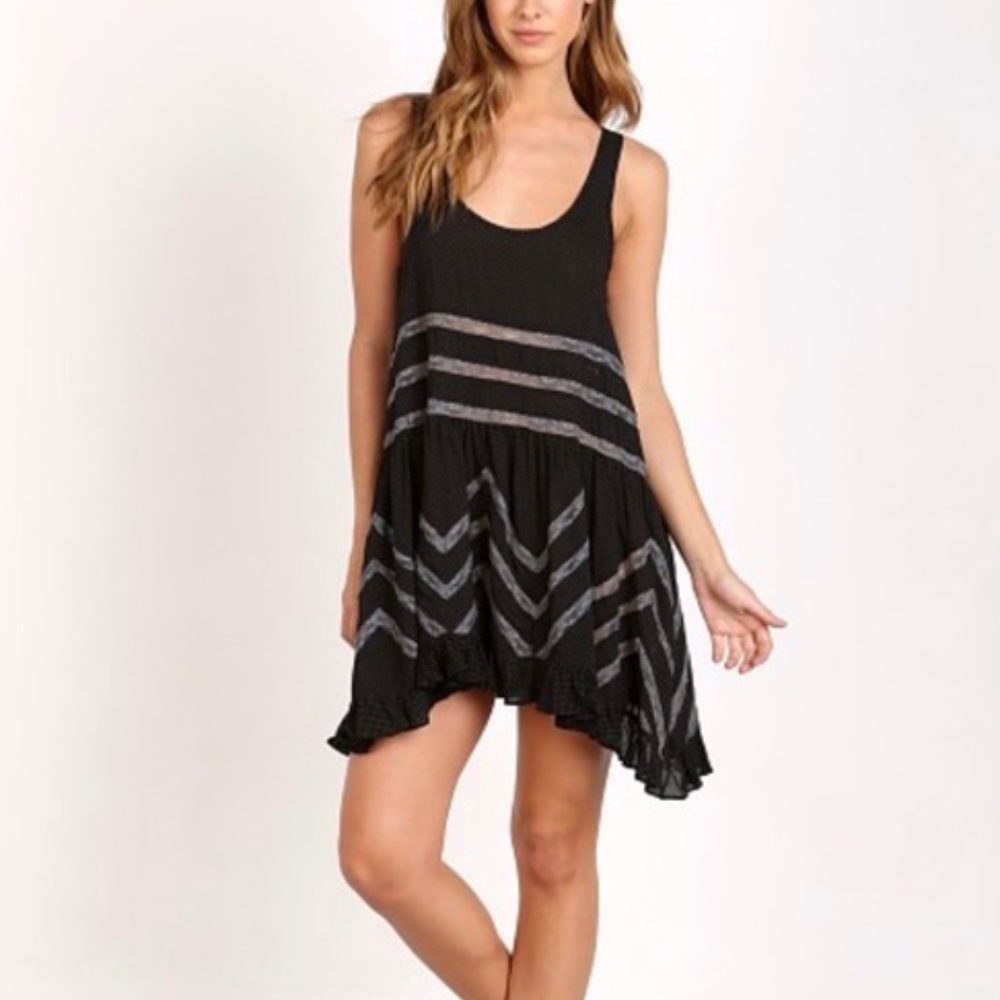 Free People Tiny Dot Printed Trapeze Slip Dress